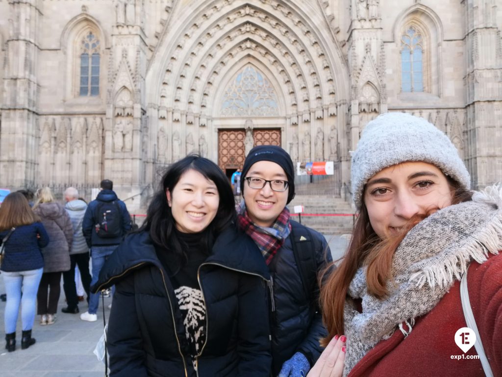 Group photo Barcelona Markets Tour on 26 November 2021 with Cristina