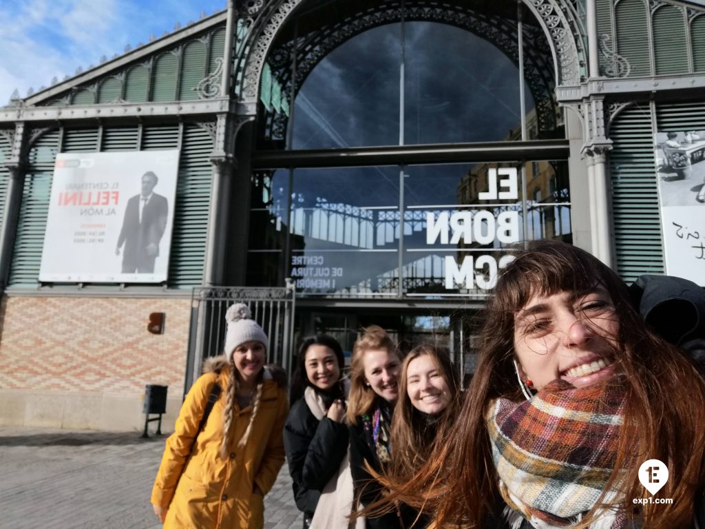 Group photo Barcelona Markets Tour on 11 December 2021 with Cristina