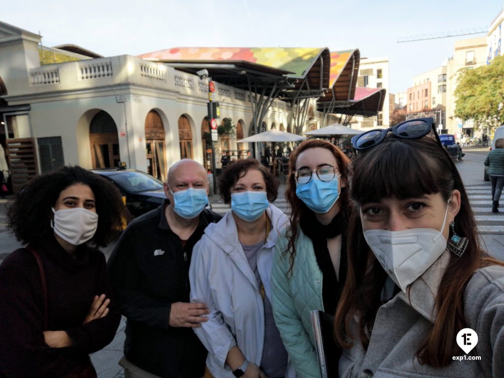 Group photo Barcelona Markets Tour on 30 December 2021 with Cristina