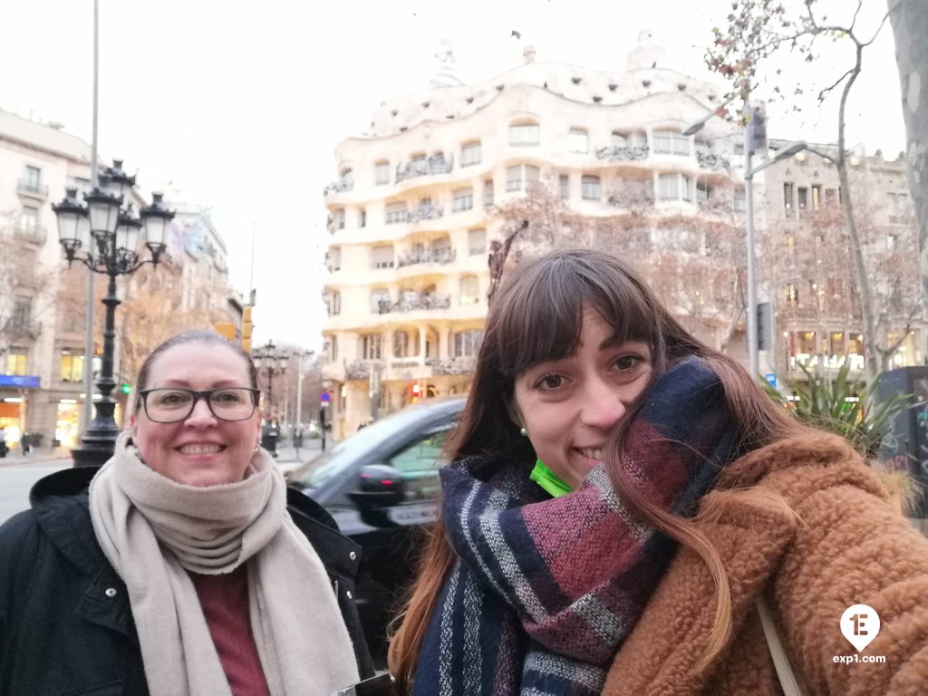 Group photo Barcelona Architecture Tour on 10 January 2022 with Cristina