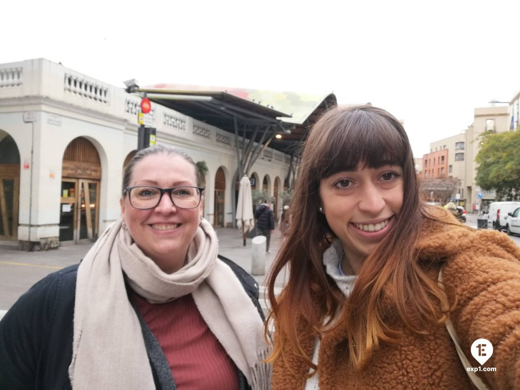 Group photo Barcelona Markets Tour on 10 January 2022 with Cristina