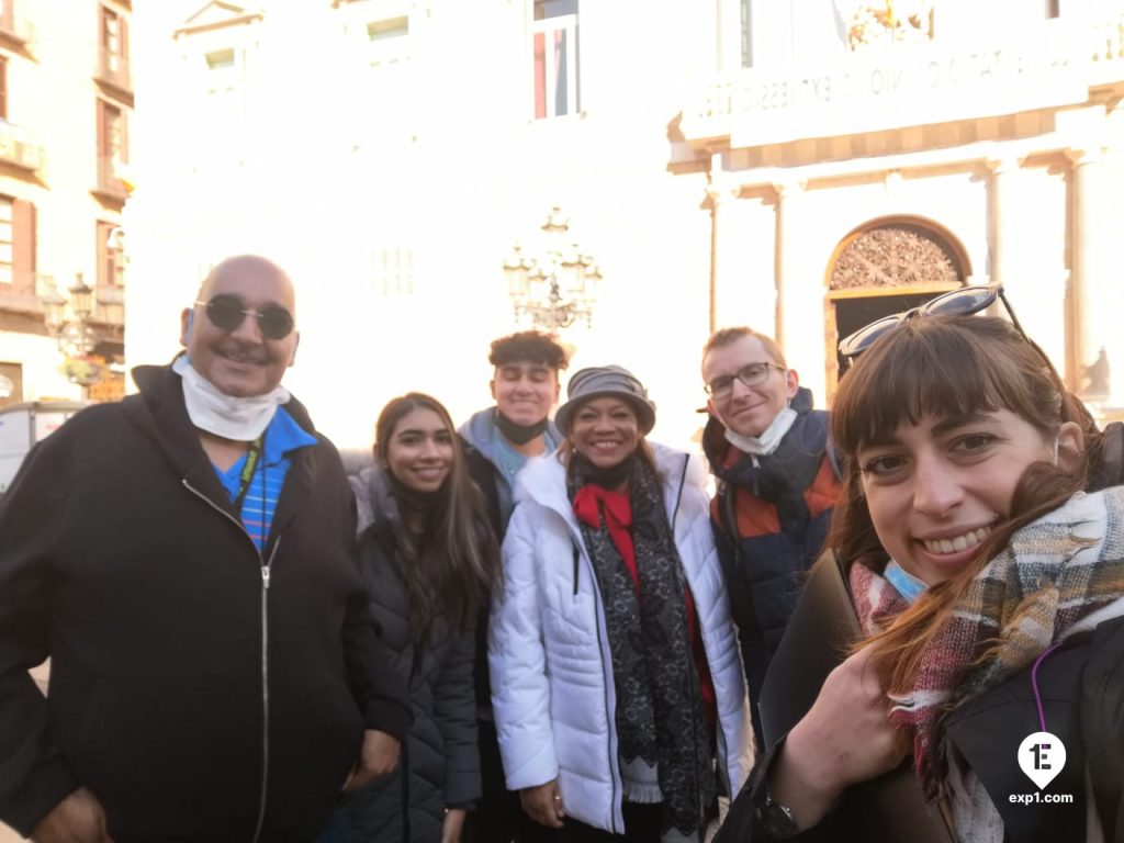 Group photo Barcelona Markets Tour on 27 January 2022 with Cristina