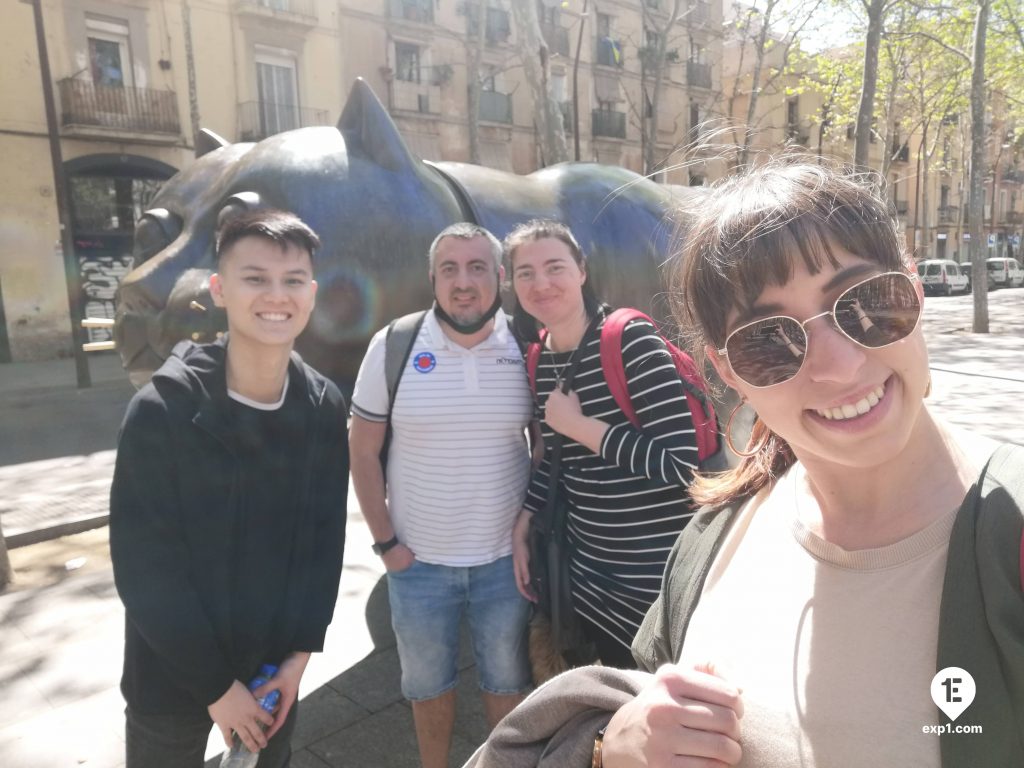 Group photo Raval Walking Tour on 7 April 2022 with Cristina