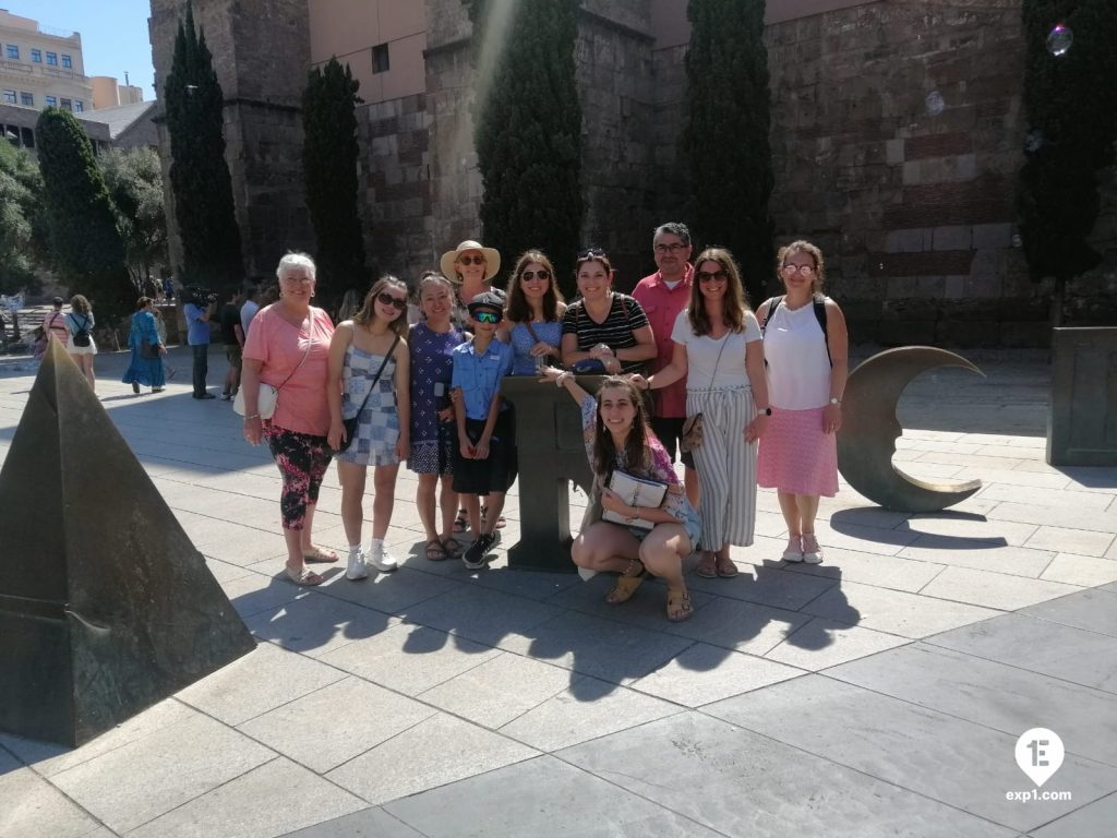 Group photo Barcelona Ancient Markets Walking Tour on 25 June 2022 with Cristina