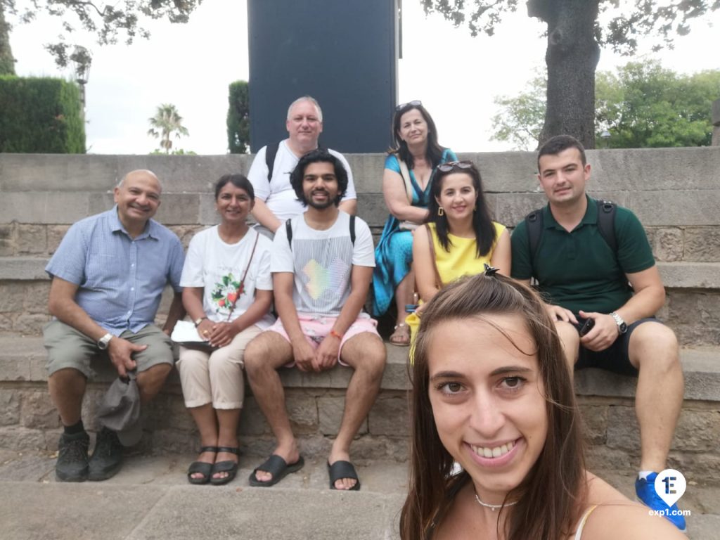 Group photo Montjuic Tour on 19 September 2022 with Cristina