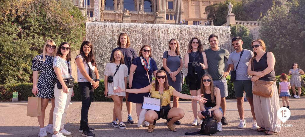 Group photo Montjuic Tour on 21 September 2022 with Cristina