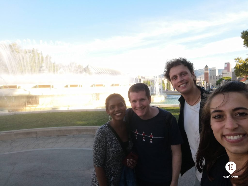 Group photo Montjuic Tour on 27 September 2022 with Cristina