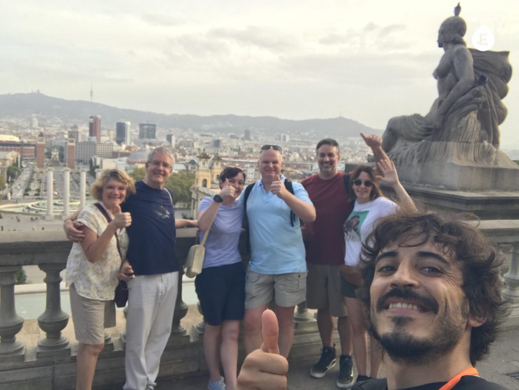 Group photo Montjuic Tour on 25 October 2022 with Carlos