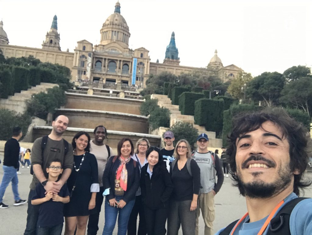 Group photo Montjuic Tour on 1 November 2022 with Carlos