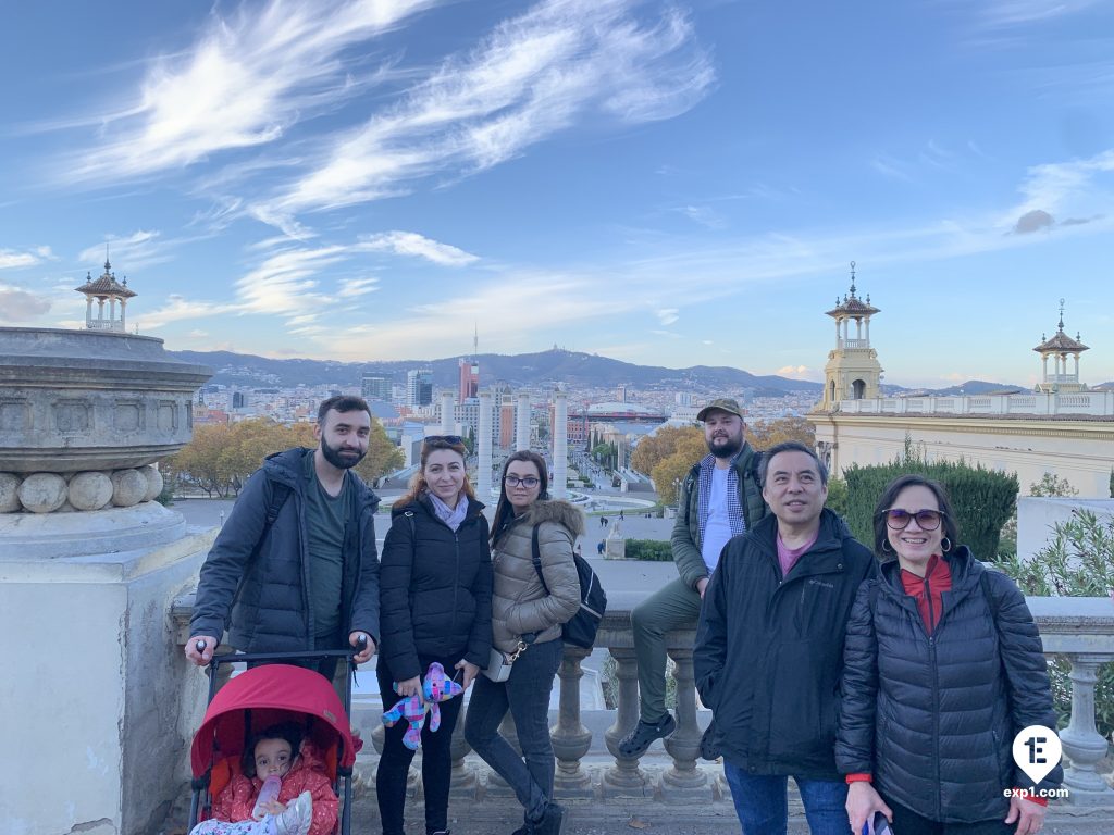 Group photo Montjuic Tour on 30 November 2022 with Callum