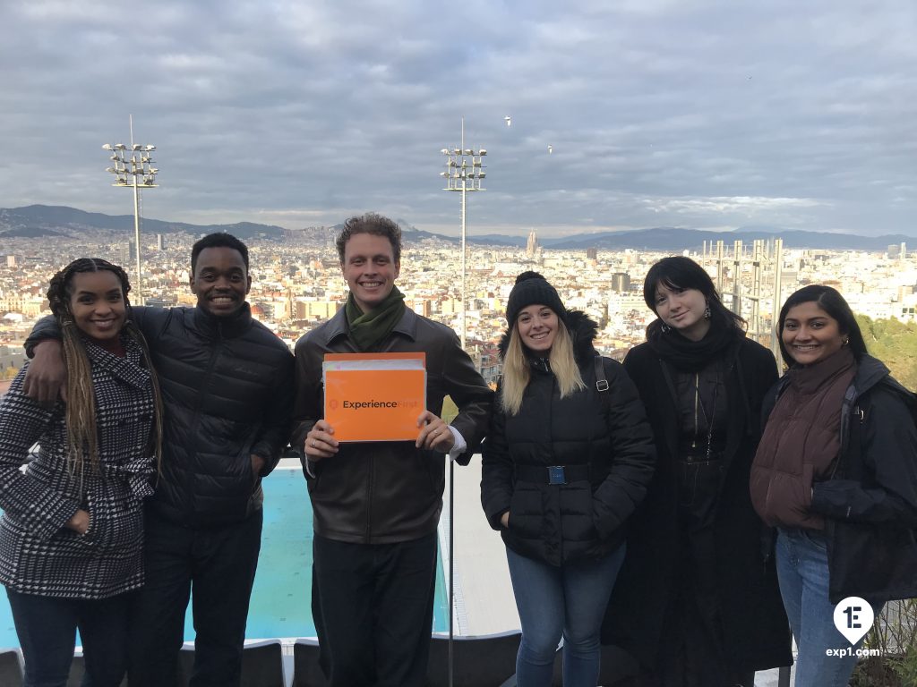 Group photo Montjuic Tour on 2 December 2022 with Eoghan