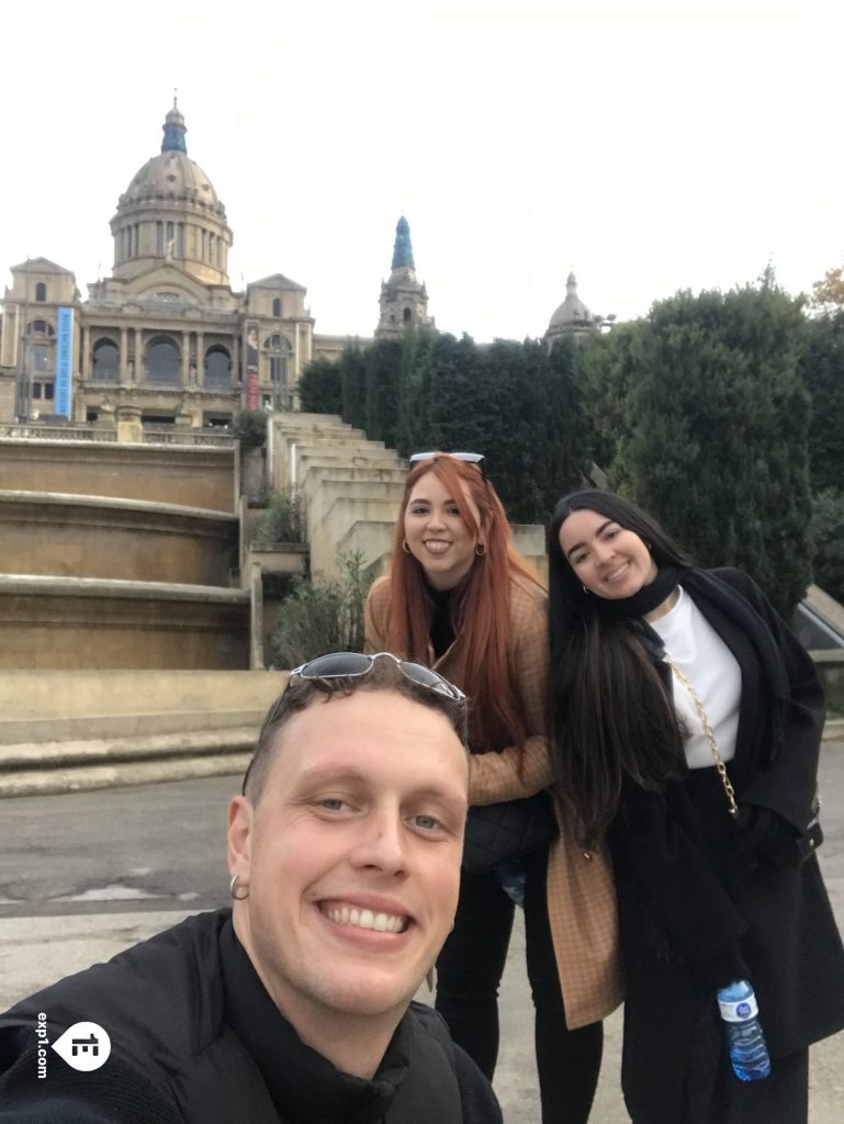 Group photo Montjuic Tour on 14 December 2022 with Eoghan