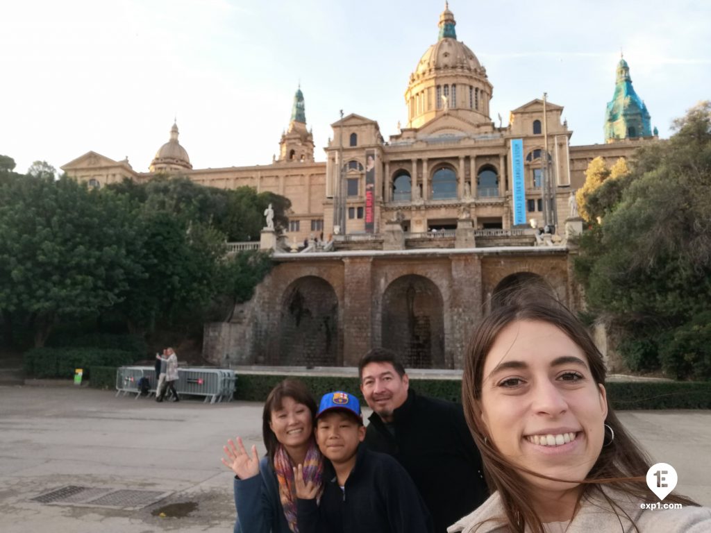 Group photo Montjuic Tour on 23 December 2022 with Cristina