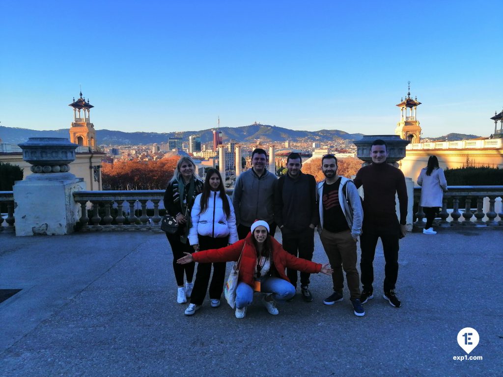 Group photo Montjuic Tour on 24 December 2022 with Cristina