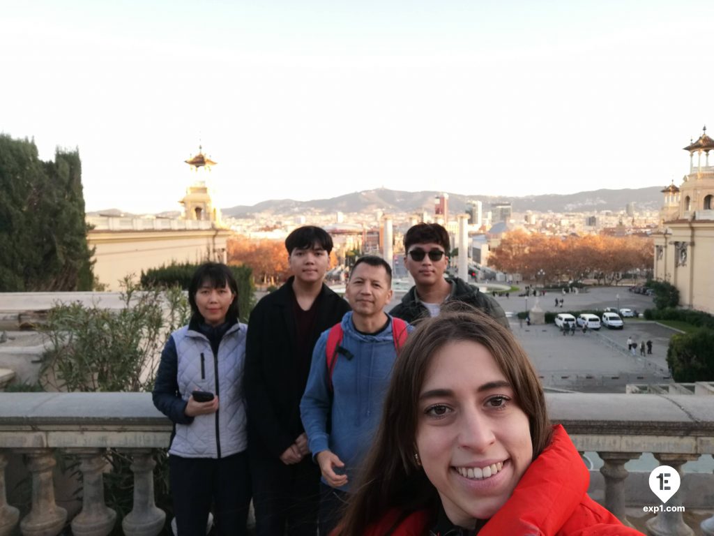 Group photo Montjuic Tour on 27 December 2022 with Cristina