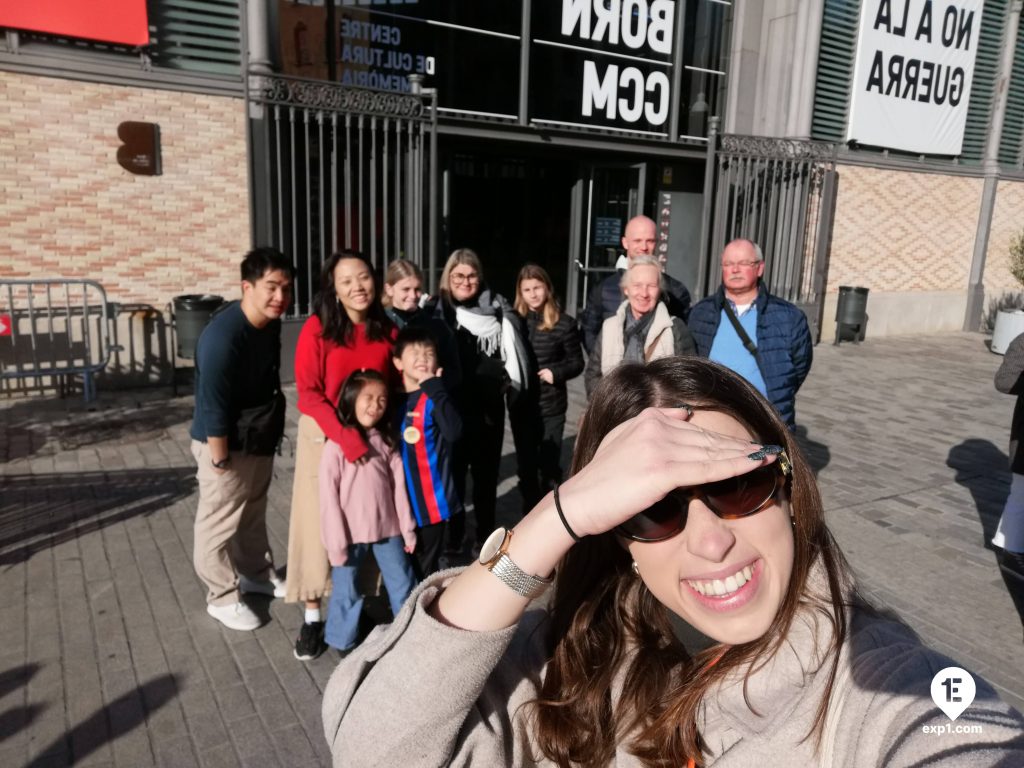 Group photo Barcelona Ancient Markets Walking Tour on 28 December 2022 with Cristina