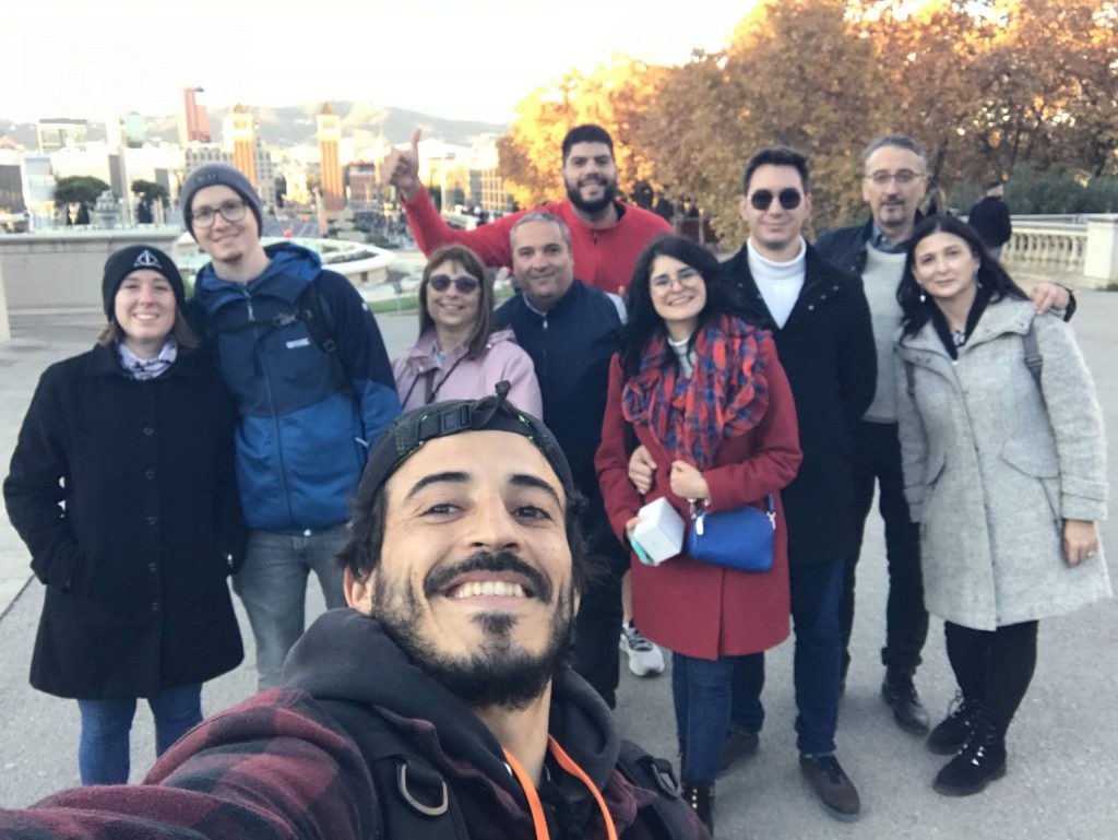 Group photo Montjuic Tour on 10 December 2022 with Carlos