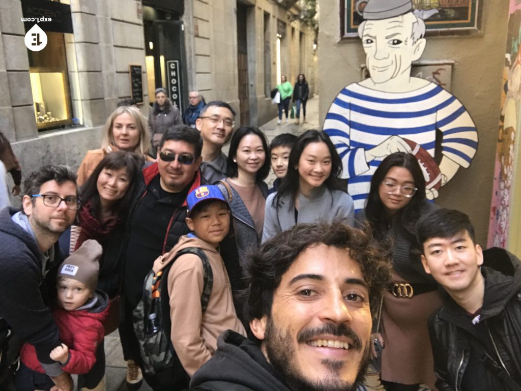 Group photo Picasso in Barcelona Walking Tour on 22 December 2022 with Carlos