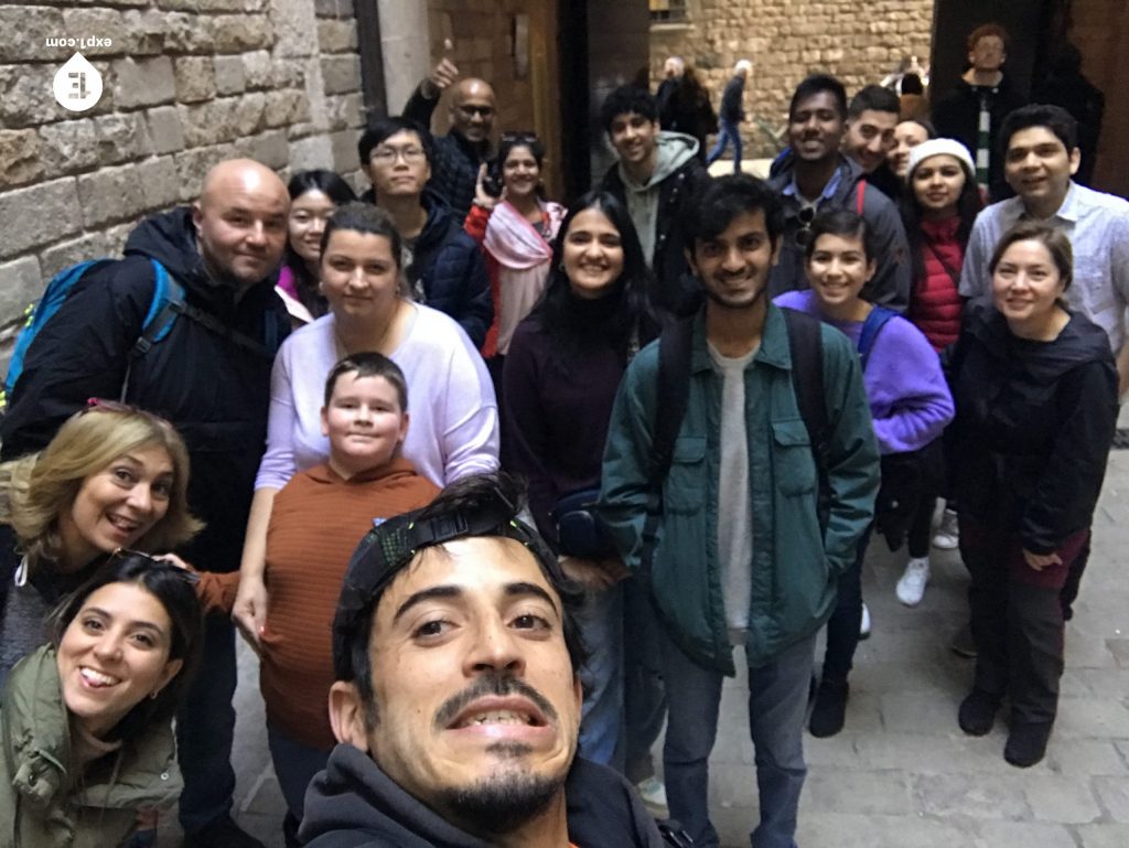 Group photo Picasso in Barcelona Walking Tour on 28 December 2022 with Carlos