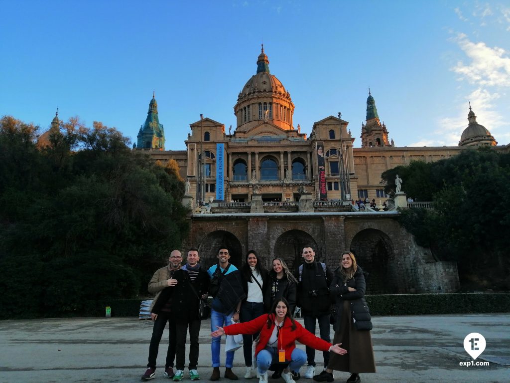 Group photo Montjuic Tour on 4 January 2023 with Cristina