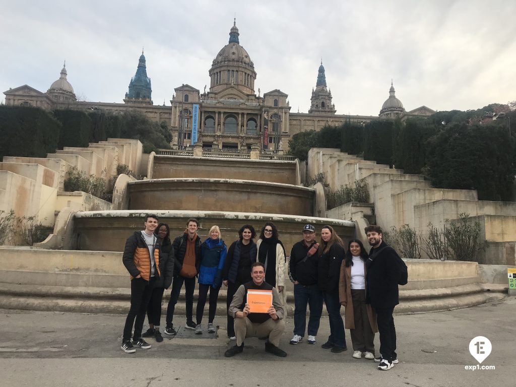 Group photo Montjuic Tour on 11 January 2023 with Eoghan