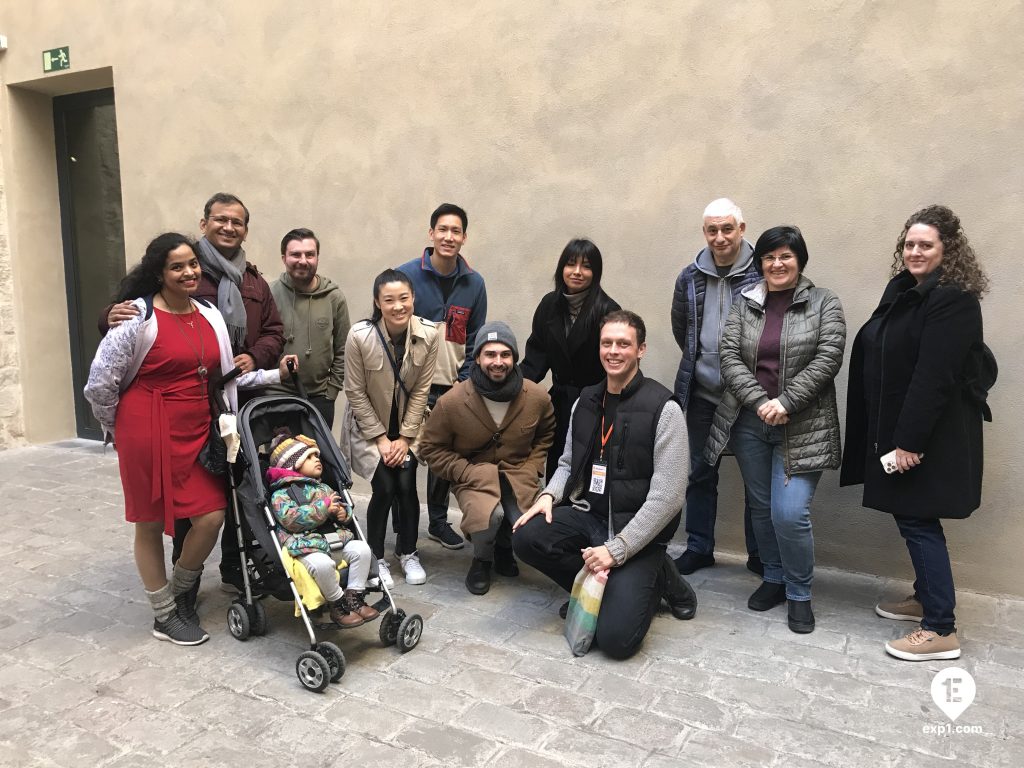 Group photo Picasso in Barcelona Walking Tour on 20 January 2023 with Eoghan