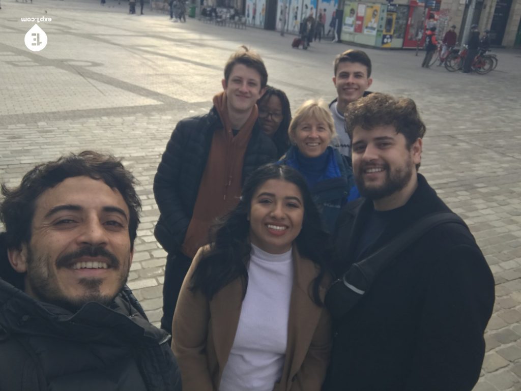 Group photo Barcelona Ancient Markets Walking Tour on 11 January 2023 with Carlos