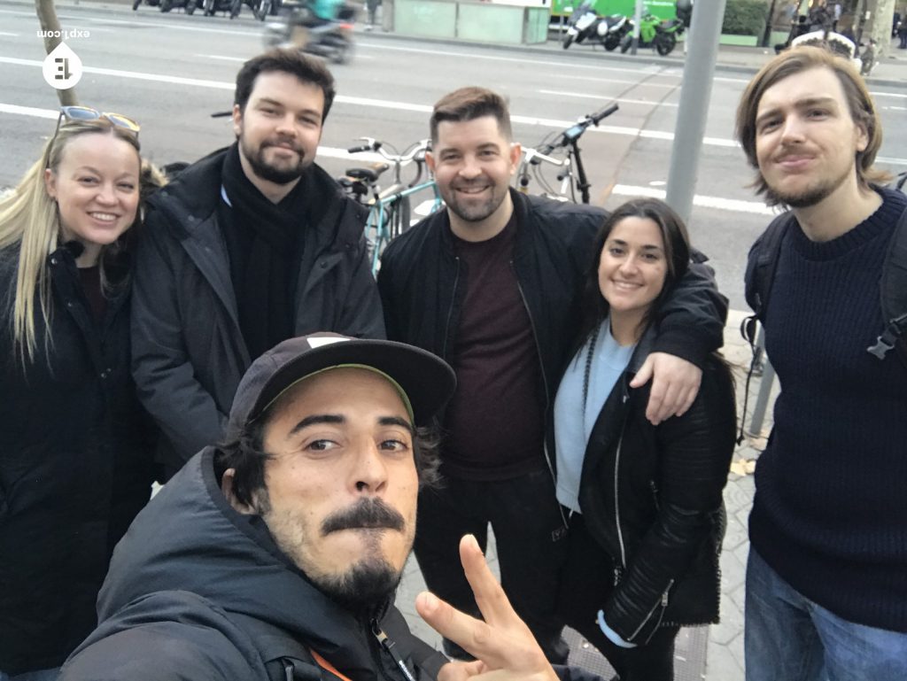 Group photo Barcelona Architecture Walking Tour on 5 January 2023 with Carlos