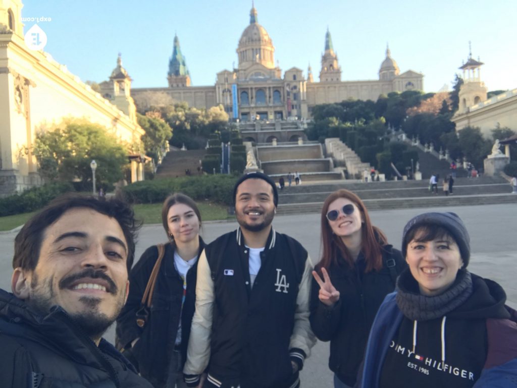 Group photo Montjuic Tour on 10 January 2023 with Carlos