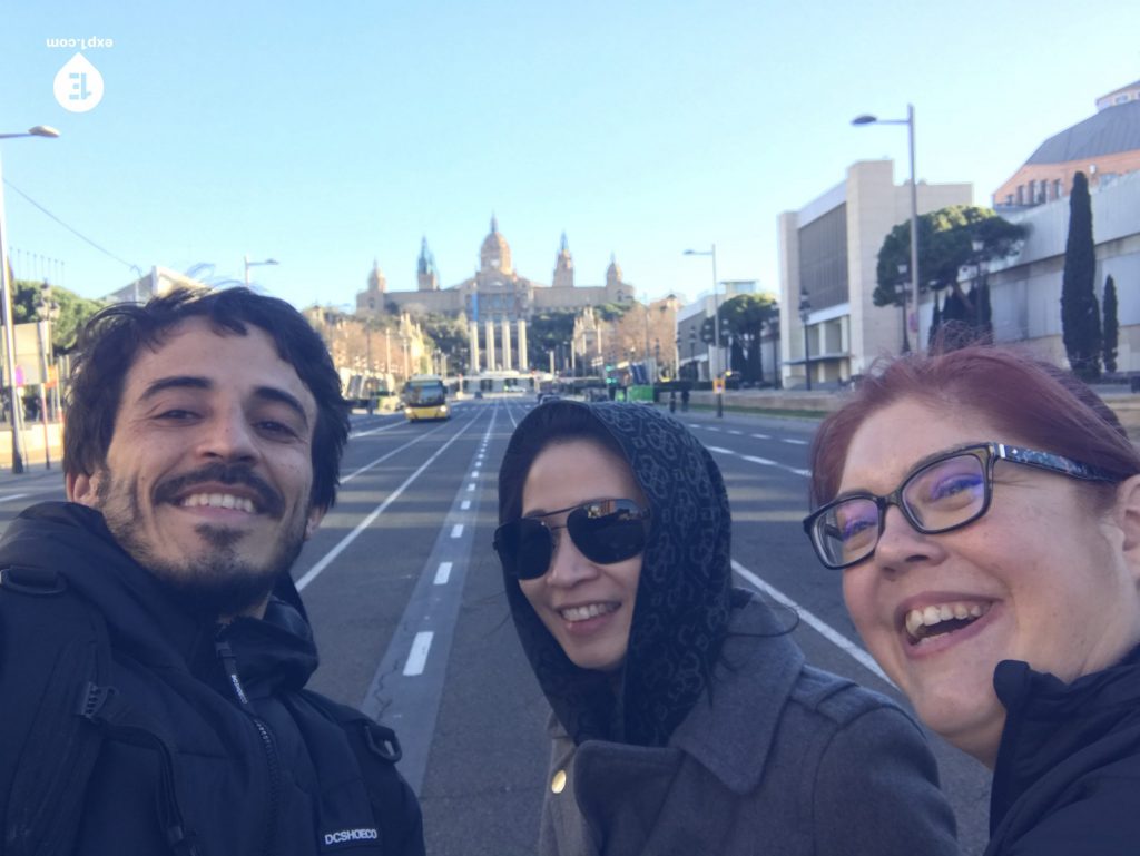 Group photo Montjuic Tour on 17 January 2023 with Carlos