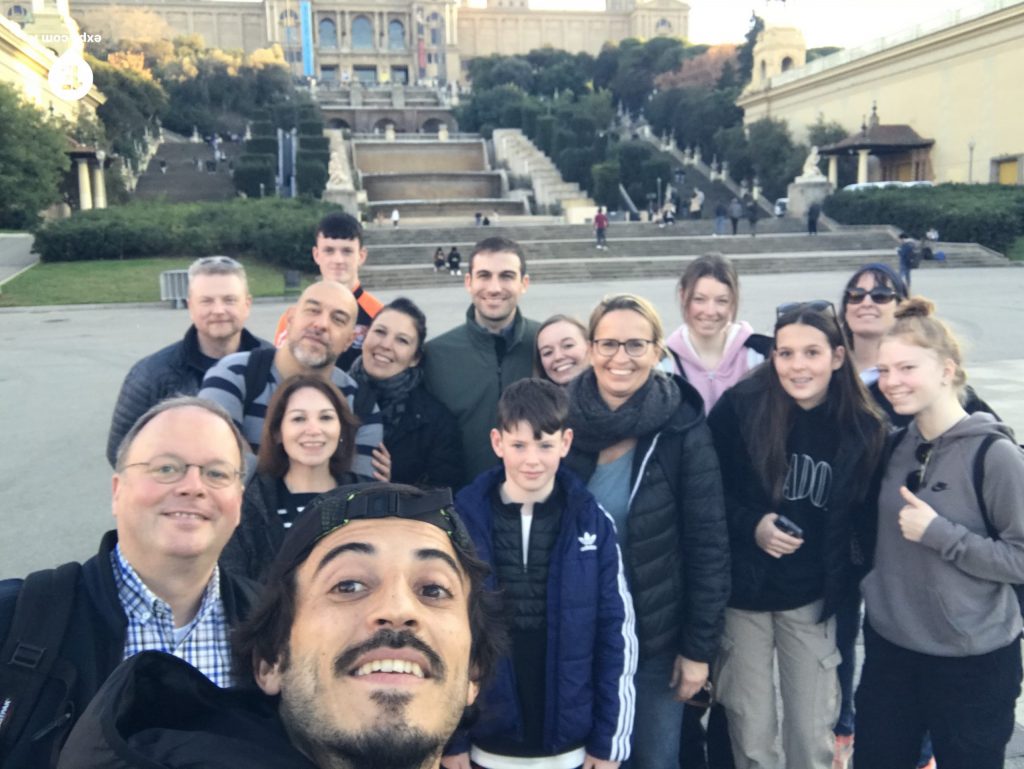 Group photo Montjuic Tour on 4 January 2023 with Carlos