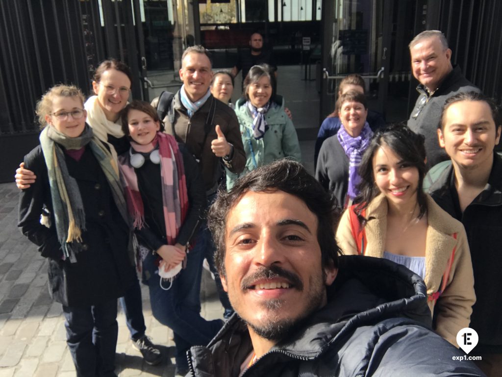 Group photo Barcelona Ancient Markets Walking Tour on 21 February 2023 with Carlos