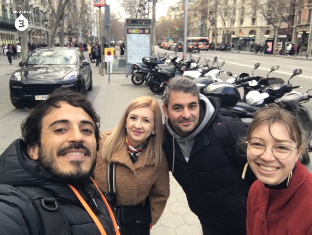 Group photo Barcelona Architecture Walking Tour on 9 February 2023 with Carlos