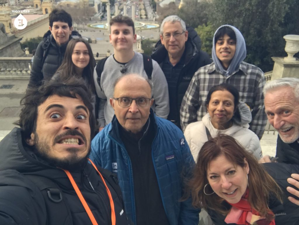 Group photo Montjuic Tour on 8 February 2023 with Carlos