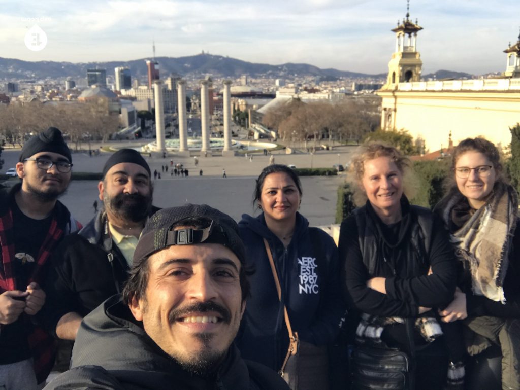 Group photo Montjuic Tour on 15 February 2023 with Carlos