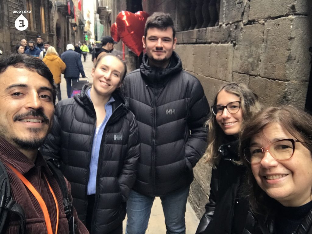 Group photo Picasso in Barcelona Walking Tour on 16 February 2023 with Carlos