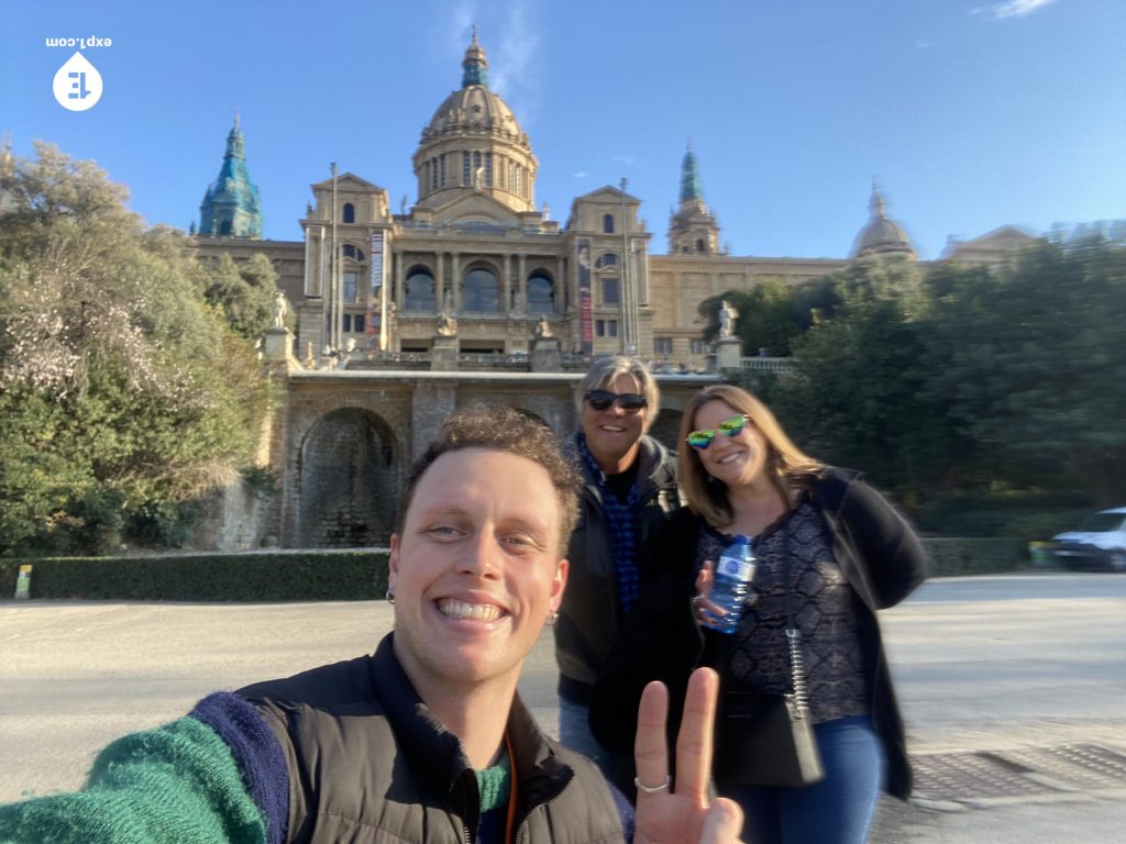 Group photo Montjuic Tour on 28 February 2023 with Eoghan