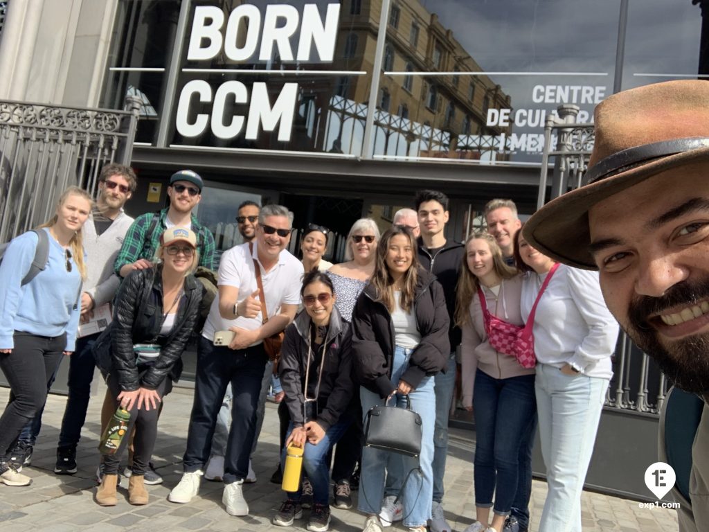 Group photo Barcelona Ancient Markets Walking Tour on 11 March 2023 with Alberto