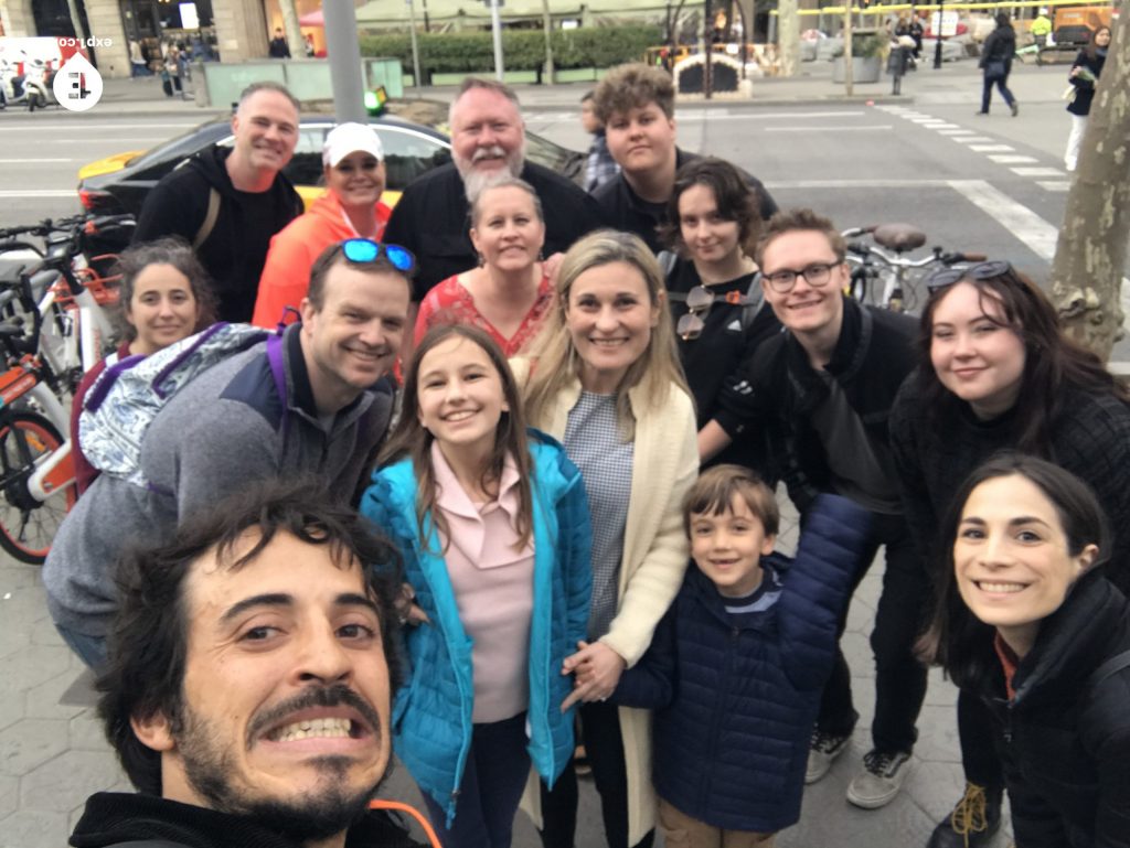 Group photo Barcelona Architecture Walking Tour on 13 March 2023 with Carlos