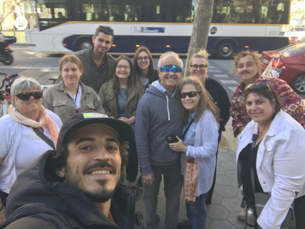 Group photo Barcelona Architecture Walking Tour on 3 April 2023 with Carlos