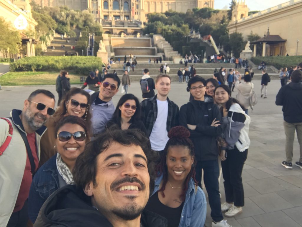 Group photo Montjuïc Walking Tour on 18 March 2023 with Carlos