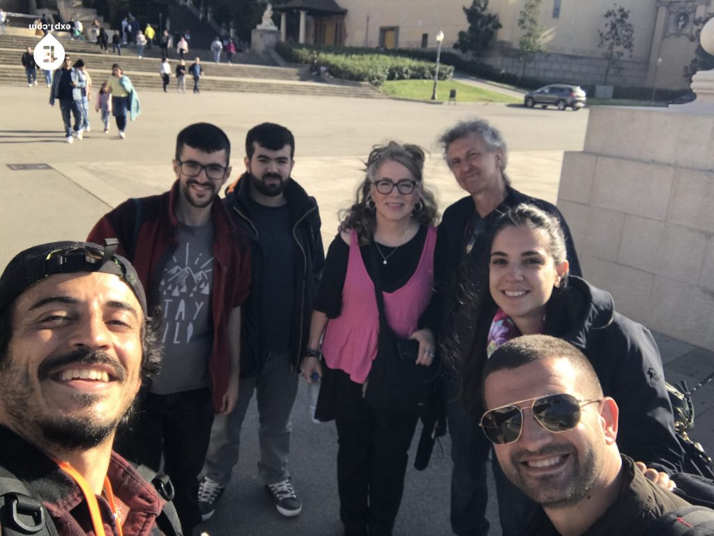 Group photo Montjuïc Walking Tour on 28 March 2023 with Carlos