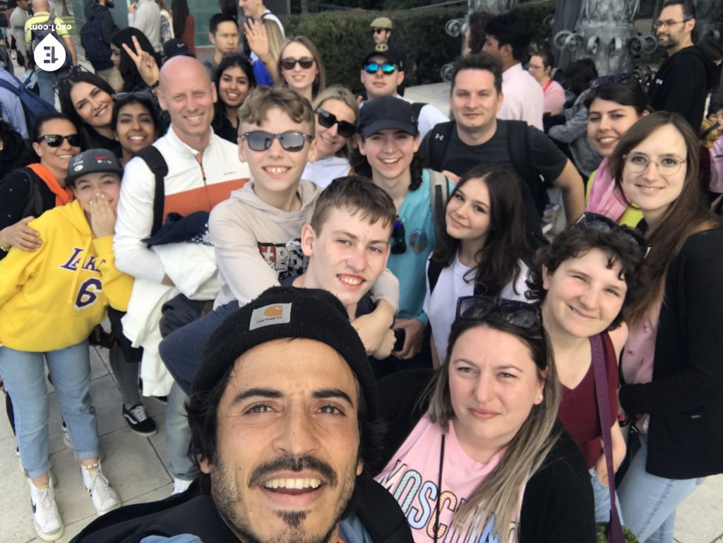 Group photo Montjuïc Walking Tour on 1 April 2023 with Carlos