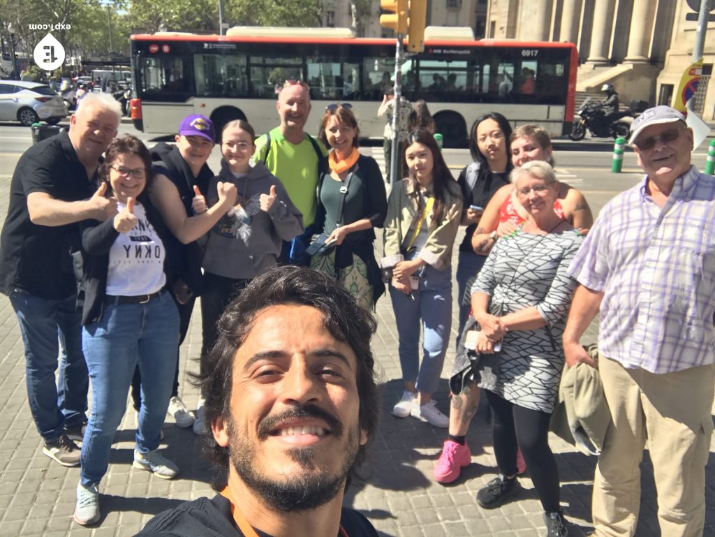 Group photo Picasso in Barcelona Walking Tour on 12 April 2023 with Carlos