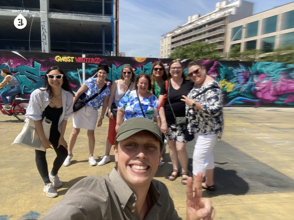 Group photo Raval Walking Tour on 28 April 2023 with Eoghan