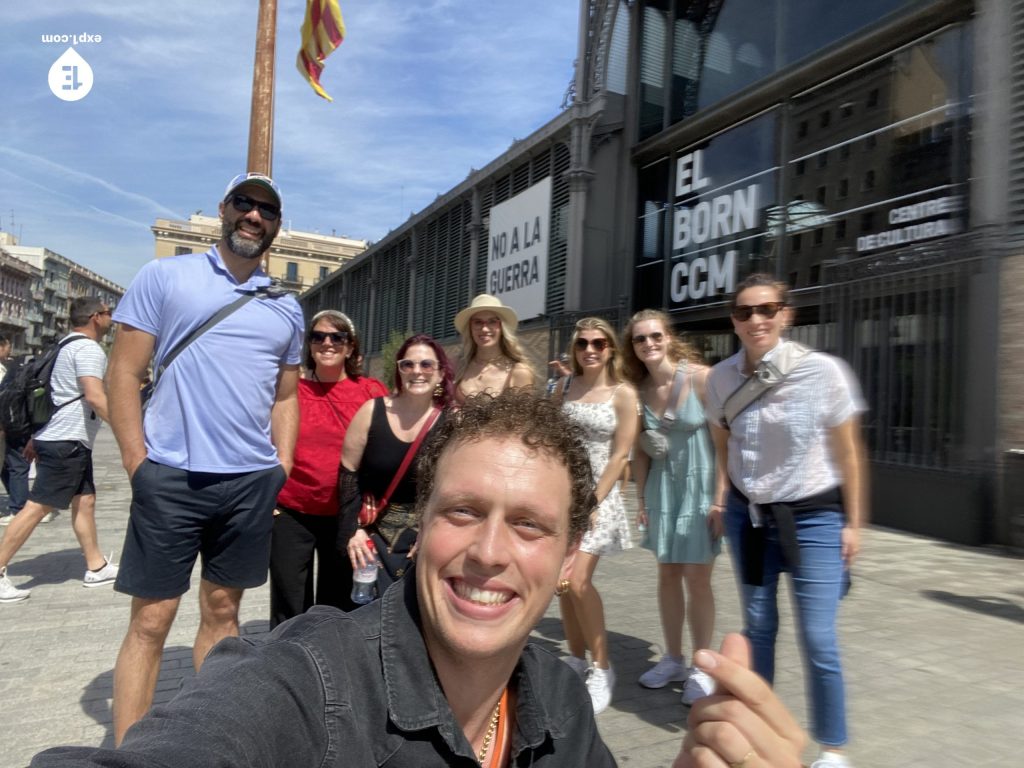 Group photo Barcelona Ancient Markets Walking Tour on 3 May 2023 with Eoghan