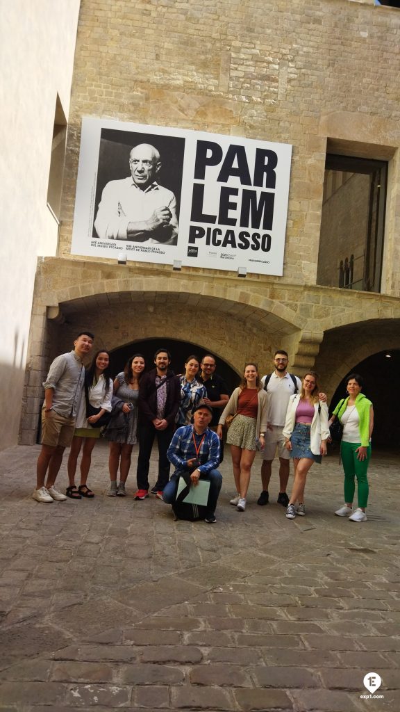 Group photo Barcelona Ancient Markets Walking Tour on 3 May 2023 with Patricio