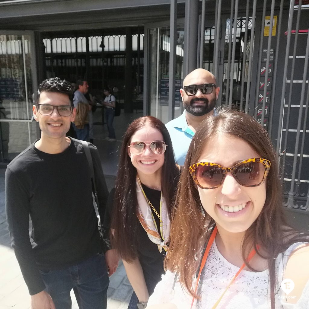 Group photo Barcelona Ancient Markets Walking Tour on 24 May 2023 with Cristina