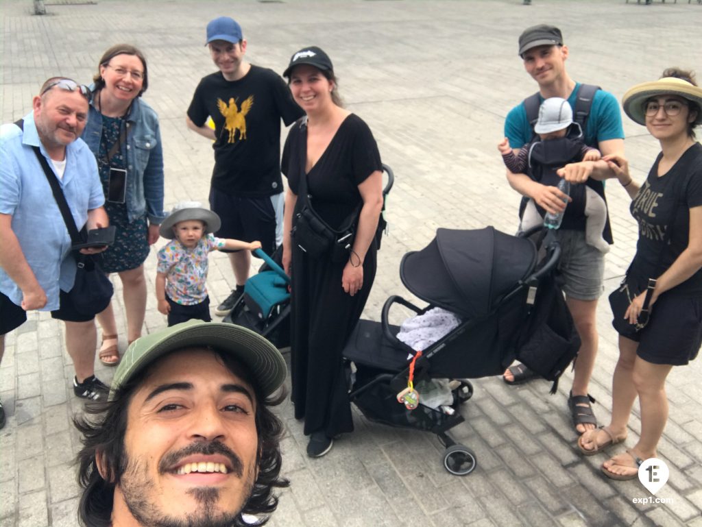 Group photo Barcelona Ancient Markets Walking Tour on 31 May 2023 with Carlos