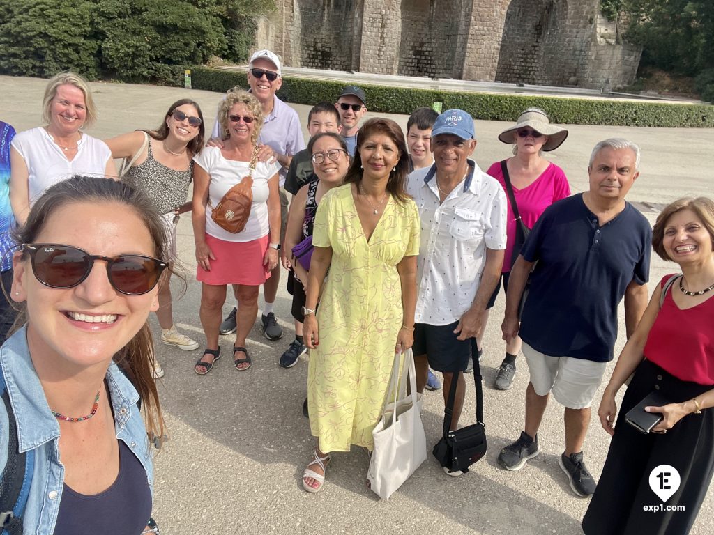 Group photo Montjuïc Walking Tour on 16 June 2023 with Maria